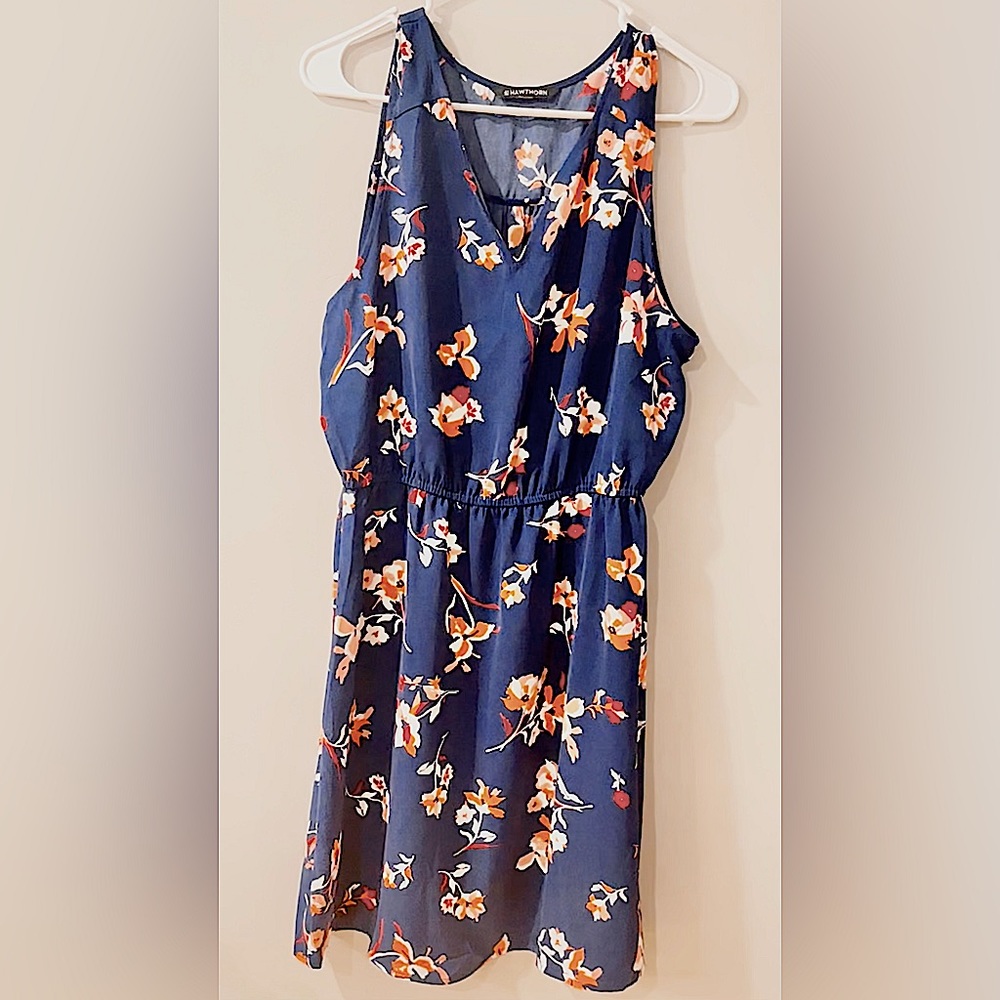New without tags. Blue Dress w/Flowers